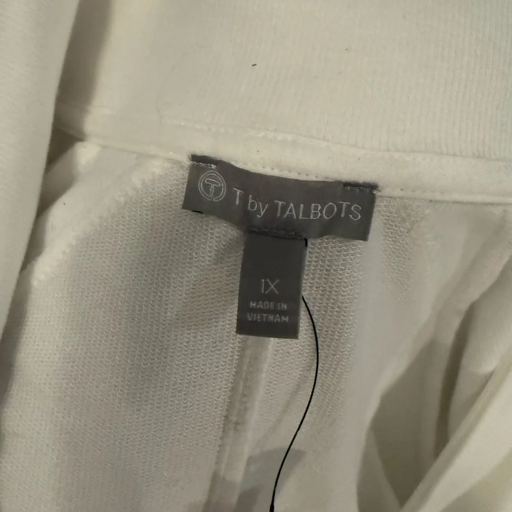 T by Talbots White Full-Zip Jacket - Picture 5 of 7